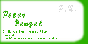peter menzel business card